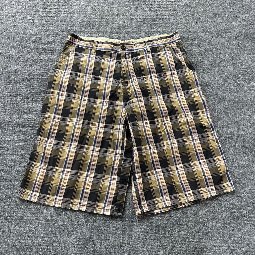 Street Jeans Shorts Mens Size 36 Multicolor Plaid Casual Relaxed Fit SJ-8002